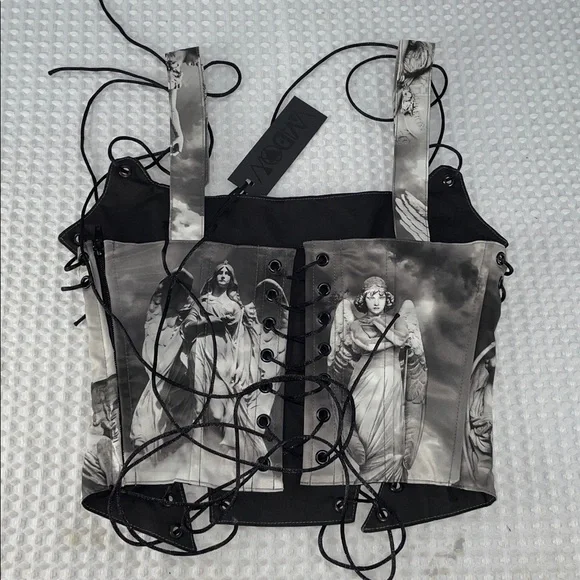 HOUSE OF WIDOW ANGEL GRAPHIC BUSTIER TOP FTL-01-039 - Picture 3 of 4